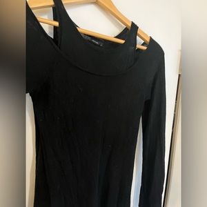 BCBGMAXAZRIA lightweight knit black dress size small knee length